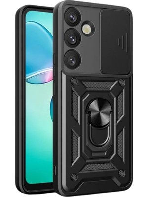 Samsung Galaxy S26 Uyumlu Pars Lens Yüzüklü Silikon - Siyah