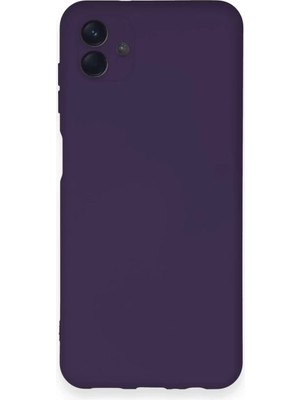 Samsung Galaxy A04 Uyumlu Kılıf Nano Içi Kadife Silikon - Mor