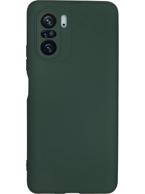 Xiaomi Poco F3 Uyumlu Kılıf Nano Içi Kadife Silikon - Koyu Yeşil