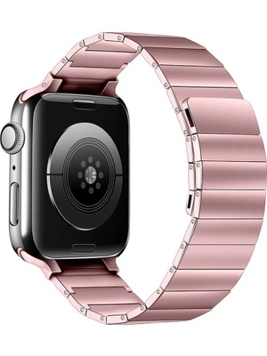 Apple Watch 38MM Uyumlu KR404 Huks Kordon - Rose Gold