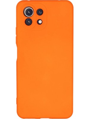 Xiaomi Mi 11 Lite Uyumlu Kılıf Nano Içi Kadife Silikon - Turuncu