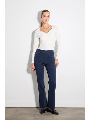 Gusto Sihirli Flare Pantolon - Lacivert