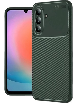 Samsung Galaxy S26 Plus Uyumlu Auto Focus Karbon Kapak - Koyu Yeşil