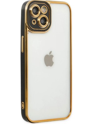 Apple iPhone 14 Plus Uyumlu Kılıf Liva Lens Silikon - Siyah