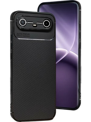 Tecno Spark Slim 5g Auto Focus Karbon Kapak - Siyah