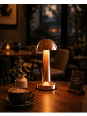 Str Store LED Mantar Masa Lambası 3 Kademe Dokunmatik USB Destekli Tasarım