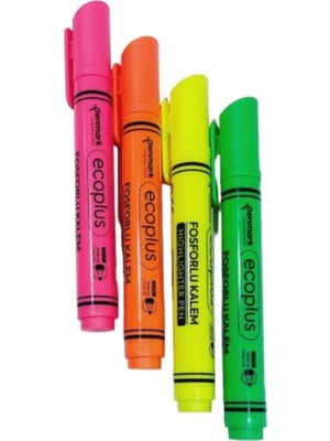 Fosforlu Kalem Penmark Yuvarlak Gövde Ecoplus Pembe Koridor Kırtasiye
