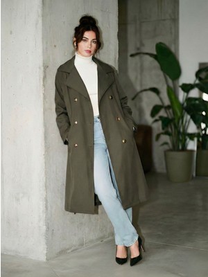 Ceylen Yeni Sezon Kuşaklı Oversize Trençkot