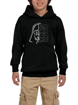 Z zepplin Star Wars Darth Vader Dark Side Siyah Çocuk Kapşonlu Sweatshirt