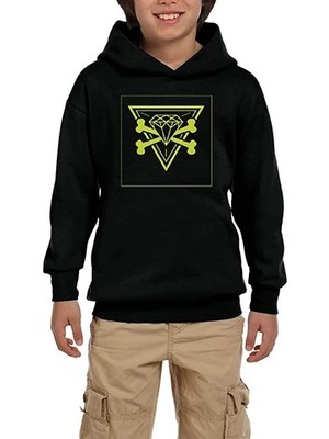 Z zepplin Kesha Siyah Çocuk Kapşonlu Sweatshirt