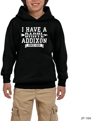 Z zepplin The Walking Dead Addixion Siyah Çocuk Kapşonlu Sweatshirt