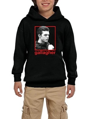 Z zepplin Shameless Gallagher Siyah Çocuk Kapşonlu Sweatshirt