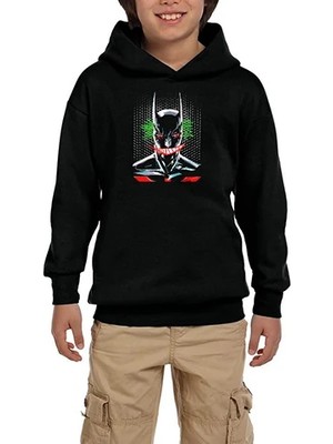 Z zepplin Joker No Batman Siyah Çocuk Kapşonlu Sweatshirt