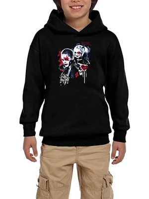Z zepplin Suicide Joker And Harley Graffiti Siyah Çocuk Kapşonlu Sweatshirt