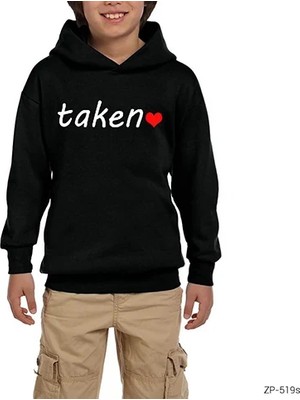 Z zepplin Taken Siyah Çocuk Kapşonlu Sweatshirt