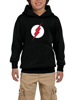 Z zepplin The Flash Red Siyah Çocuk Kapşonlu Sweatshirt