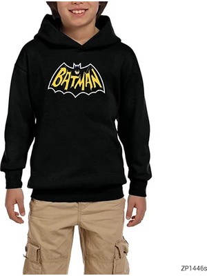 Z zepplin Batman Comic Siyah Çocuk Kapşonlu Sweatshirt
