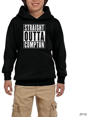 Z zepplin Nwa Straight Outta Compton Siyah Çocuk Kapşonlu Sweatshirt