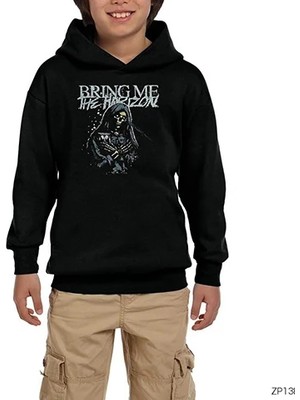 Z zepplin Bring Me The Horizon Death Siyah Çocuk Kapşonlu Sweatshirt