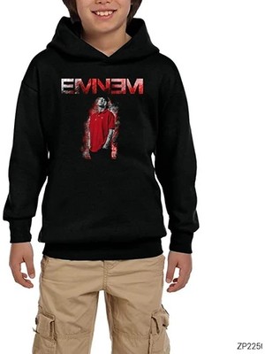 Z zepplin Eminem Bloodnes Siyah Çocuk Kapşonlu Sweatshirt