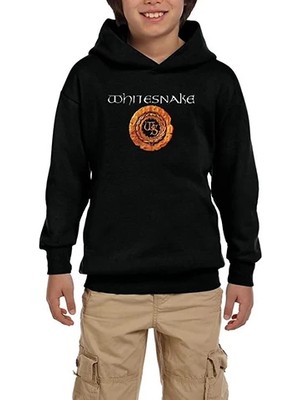 Z zepplin Whitesnake Siyah Çocuk Kapşonlu Sweatshirt