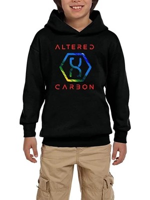 Z zepplin Altered Carbon 2 Siyah Çocuk Kapşonlu Sweatshirt