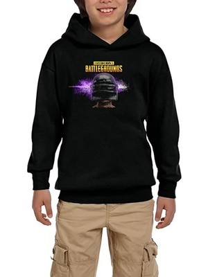 Z zepplin Pubg Headshot Siyah Çocuk Kapşonlu Sweatshirt