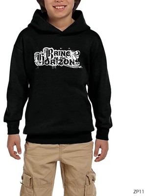 Z zepplin Bring Me The Horizeon Logo Siyah Çocuk Kapşonlu Sweatshirt