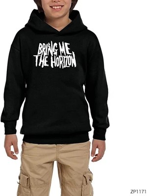 Z zepplin Bring Me The Horizon Classic Siyah Çocuk Kapşonlu Sweatshirt
