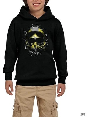 Z zepplin Solo Türk Dark Pilot Siyah Çocuk Kapşonlu Sweatshirt