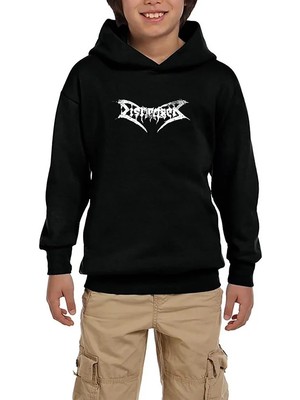 Z zepplin Dismember Logo Siyah Çocuk Kapşonlu Sweatshirt