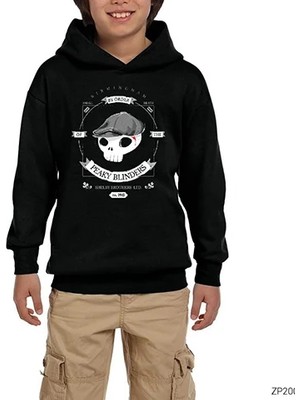 Z zepplin Peaky Blinders By Order Shelby Siyah Çocuk Kapşonlu Sweatshirt