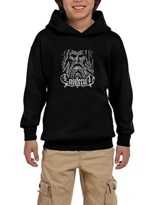 Z zepplin Ensiferum Man Siyah Çocuk Kapşonlu Sweatshirt