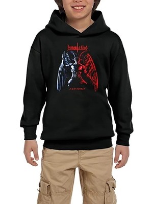 Z zepplin Baphomet Is Blood Siyah Çocuk Kapşonlu Sweatshirt