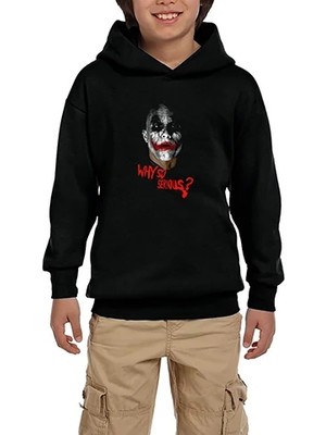 Z zepplin Joker How Alone You Really Are Siyah Çocuk Kapşonlu Sweatshirt