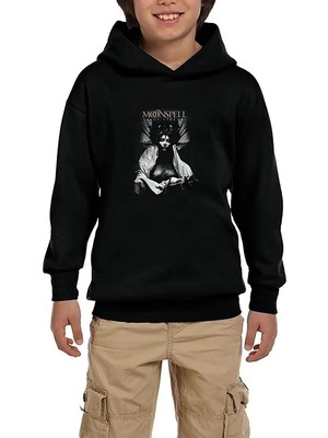 Z zepplin Moonspell Night Eternal Siyah Çocuk Kapşonlu Sweatshirt