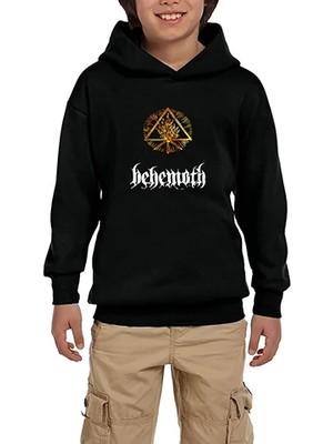 Z zepplin Behemoth Fire Siyah Çocuk Kapşonlu Sweatshirt