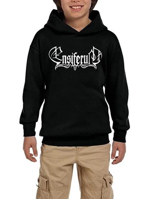 Z zepplin Ensiferum Logo Siyah Çocuk Kapşonlu Sweatshirt