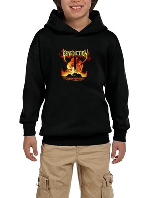 Z zepplin Benediction Subconscious Terror Siyah Çocuk Kapşonlu Sweatshirt