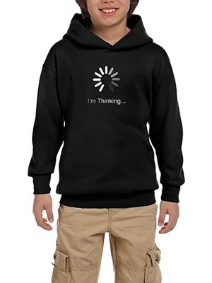 Z zepplin I'm Thinking Siyah Çocuk Kapşonlu Sweatshirt