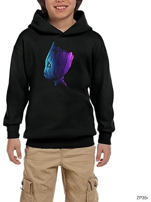 Z zepplin Baby Grooth Siyah Çocuk Kapşonlu Sweatshirt