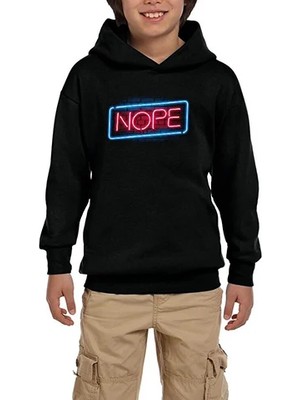 Z zepplin Nope Siyah Çocuk Kapşonlu Sweatshirt