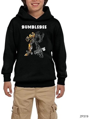 Z zepplin Bumble Bee Siyah Çocuk Kapşonlu Sweatshirt