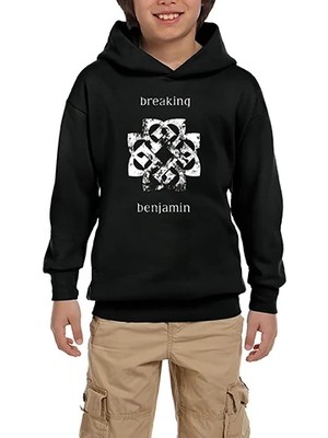 Z zepplin Breaking Benjamin Classic Siyah Çocuk Kapşonlu Sweatshirt