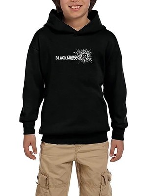 Z zepplin Black Mirror Siyah Çocuk Kapşonlu Sweatshirt
