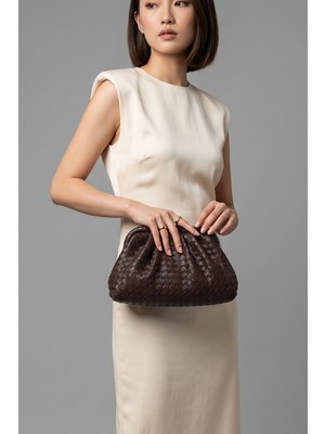 Vivazzaluxe Intreccio Örme Deri Kadın Omuz & Portföy & Clutch Çanta