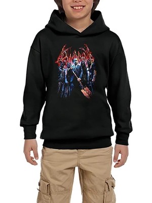 Z zepplin Bloodbath Group Siyah Çocuk Kapşonlu Sweatshirt