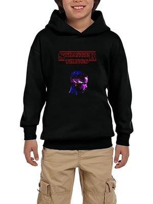 Z zepplin Stranger Things Dream Siyah Çocuk Kapşonlu Sweatshirt