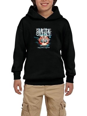 Z zepplin Suicide Silence You Can't Stop Me Siyah Çocuk Kapşonlu Sweatshirt