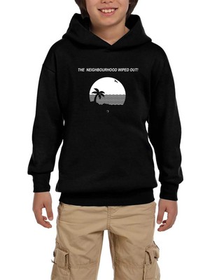 Z zepplin The Neighbourhood Wiped Out Siyah Çocuk Kapşonlu Sweatshirt